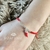 Pulsera Hilo Con Bolitas Y Cuernito Protector - Plata 925 - Izzap Joyas