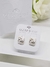 Aros Pasantes Bombé Con Flores - Plata Y Oro - comprar online