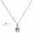 Collar Cadena Y Cristal Swarovski Gota Engarce Flor - Plata - comprar online
