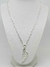 Collar Acero Blanco Cadena Con Corazon Labrado - Izzap Joyas