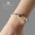 Pulsera Panter Combinada Triple Cubics - Plata Y Oro