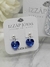 Imagen de Aros Cristales Corazón 10mm Bolita Pasantes Plata925