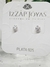 Aritos Aros Cristal Engarzados Redondos 4mm Plata 925 - comprar online