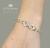 Pulsera Plata Y Oro Panter Con Barrita Labrada Con Flores