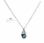 Collar Cadena Y Cristal Swarovski Gota Engarce Flor - Plata - tienda online
