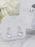 Imagen de Aros Cristales Corazón 10mm Bolita Pasantes Plata925