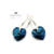 Aros Cubanos Con Cristales Corazon 10 Mm Plata 925 Sw - tienda online