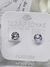 Aros Cristal Engarzados Redondos 7 Mm - Plata 925 - Izzap Joyas