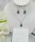 Imagen de Collar Cadena Y Cristal Swarovski Gota Engarce Flor - Plata