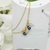 Pulsera Doble Cadena Y Amuletos Ojos Turcos - Acero Dorado - Izzap Joyas