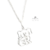 Collar Cadena Con Perrito Calado Y Mini Cubic Plata 925