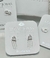 Aros Triangulitos Cubic Con Cadenitas - Plata Laminada