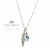 Collar Cadena Gota Swarovski Con Pluma Larga - Plata en internet