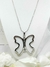 Collar Mariposa Calada Con Doble Brillo - tienda online