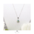 Collar Cadena + Dije Circulo De Cristal Engarzado Plata 925 - tienda online