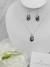 Conjunto Aros Y Collar Cristal Swarovski Gota 16mm Plata 925 - Izzap Joyas