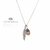 Collar Cadena Gota Swarovski Con Pluma Larga - Plata en internet