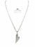 Collar Acero Blanco Cadena Con Corazon Labrado