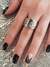 Anillo Grueso Tramado Con Concavidades De Acero Quirurgico