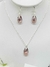 Collar Cadena Y Cristal Swarovski Gota Engarce Flor - Plata en internet