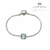 Pulsera Cierre Corazon Y Dije Pasante Laminado Premium Plata