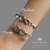 Pulsera Plata Y Oro Panter Con Barrita Labrada Con Flores - tienda online