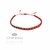 Pulsera Hilo Rojo Con Bolitas Ajustable - Acero Quirurgico