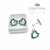 Imagen de Aros Abridores Corazones Brillantes - Laminados Plata 925