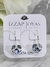 Aros Cubanos Con Cristales Corazon 10 Mm Plata 925 Sw