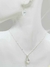 Collar Cadena Gota Swarovski Con Pluma Larga - Plata - comprar online