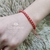 Pulsera Hilo Rojo Con Bolitas Ajustable - Acero Quirurgico - tienda online