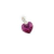 Dije Cristal Sw Corazon 10mm Con Engarce De Plata 925 - Izzap Joyas