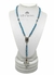 Collar Rosario Piedra Turquesa - Acero Quirúrgico