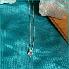 Colar ponto zirconia princesa (3940)