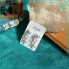 Trio zirconia, estrela e esfera (TRE43)