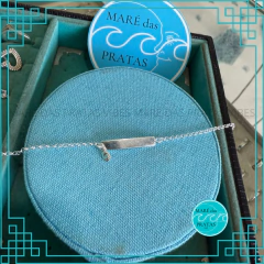 Pulseira baby chapinha com pingente figa + gravação (39081)