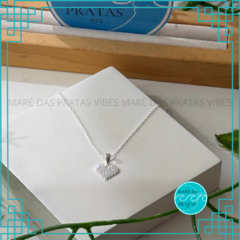 Colar coração zirconias 42071