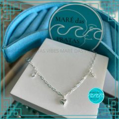 Pulseira coração com zirconias (PU0105) - comprar online