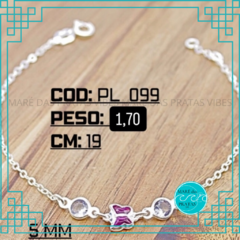 Pulseira borboleta Roxa (PUBR154)