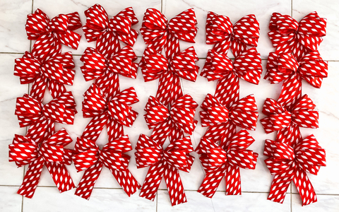 Kit laço duplo Candy Cane c/ 24 unds + ponteira