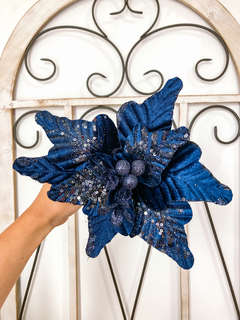 FLOR AZUL VELUDO - 32cm