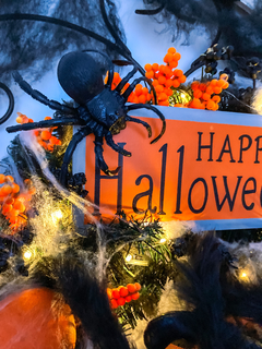 006 Guirlanda de Halloween Aranha/Abóbora e LED - 50cm na internet
