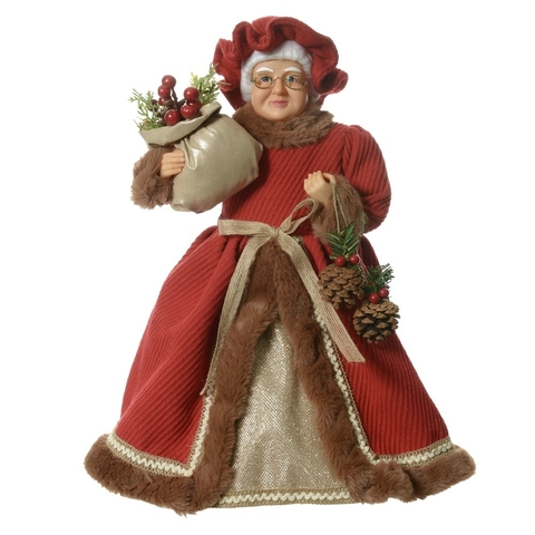 Mamãe Noel em pé rústica - 45cm