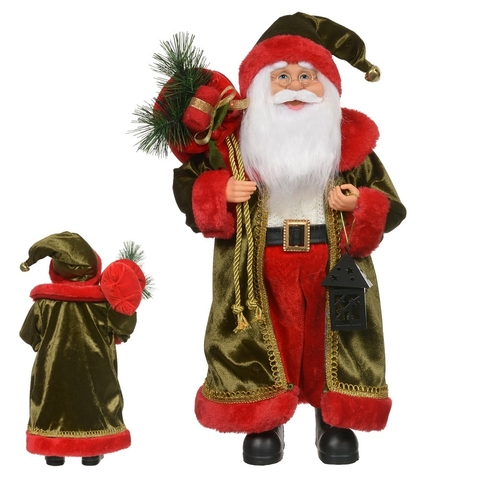 Papai Noel Vermelho/Verde - 45cm