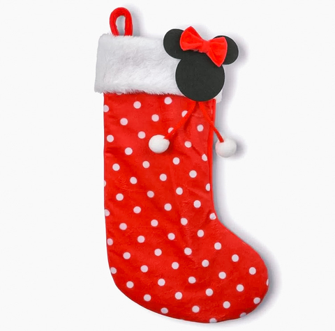 Bota Minnie Com Poá Vermelho - 45cm