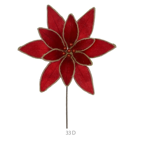 Flor bico PAPAGAIO AVELUDADO (VERMELHO) 30cm