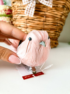 Passarinho Rosa c/ grampo - 30x7x7cm - comprar online