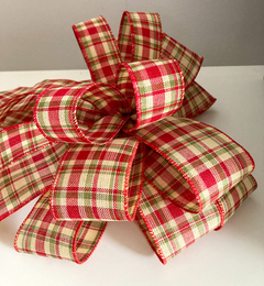 Kit laço fita xadrez bege - 15 laços + 01 Ponteira - comprar online