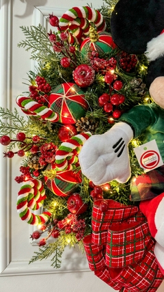 Guirlanda de Natal Disney Mickey Xadrez - 60cm na internet