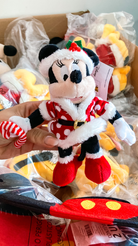 PRÉ-VENDA Pelúcia Minnie P Candy Cane - 16cm